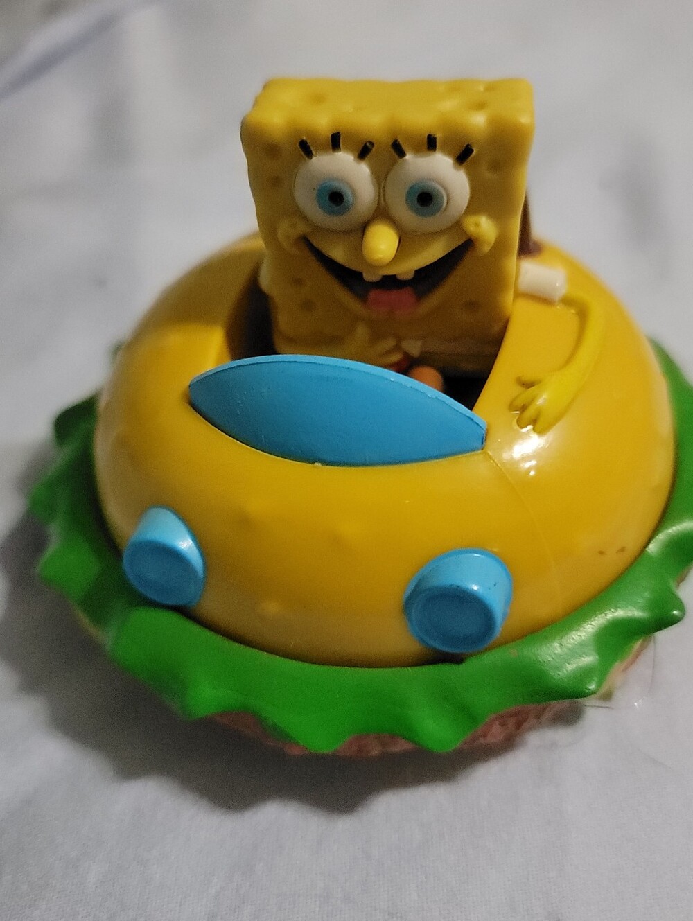 Cake Topper Sponge Character Yellow & Blue Car Toy